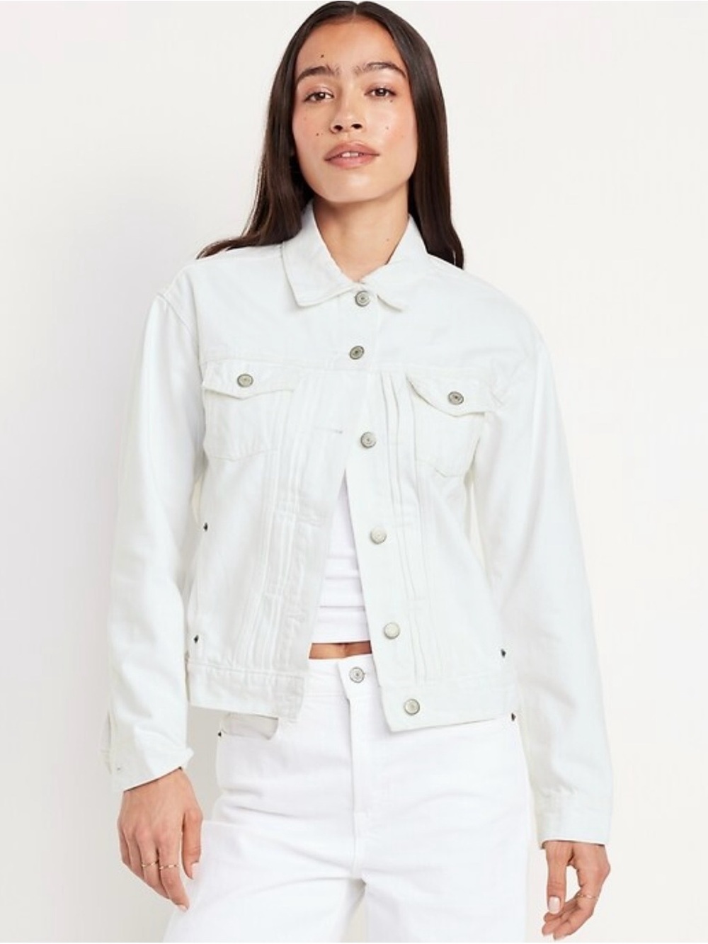 Old Navy White Denim Jacket - Women's